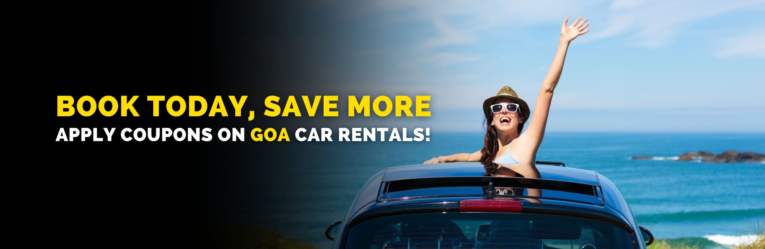 Apply Coupons on Goa Car Rentals! Desk